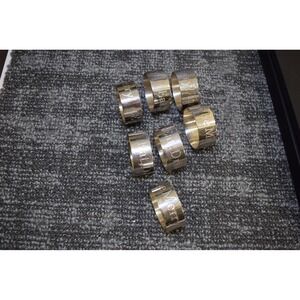 7 Metal Christmas Napkin Rings EAT, DRINK & BE MERRY Holiday Tablewear Festive